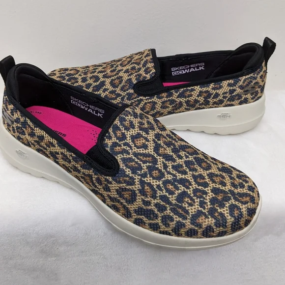 Skechers Leopard Print Go Walk Joy Fiery - Picture 2 of 13